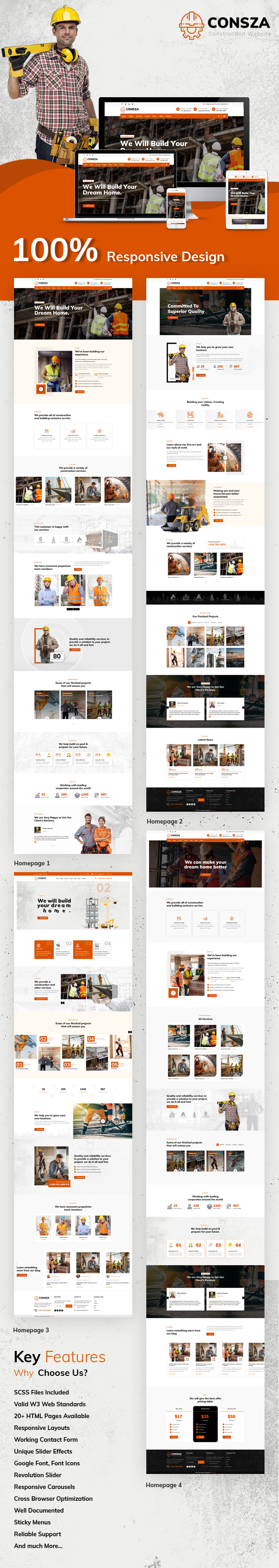 Consza - Construction & Architecture Template