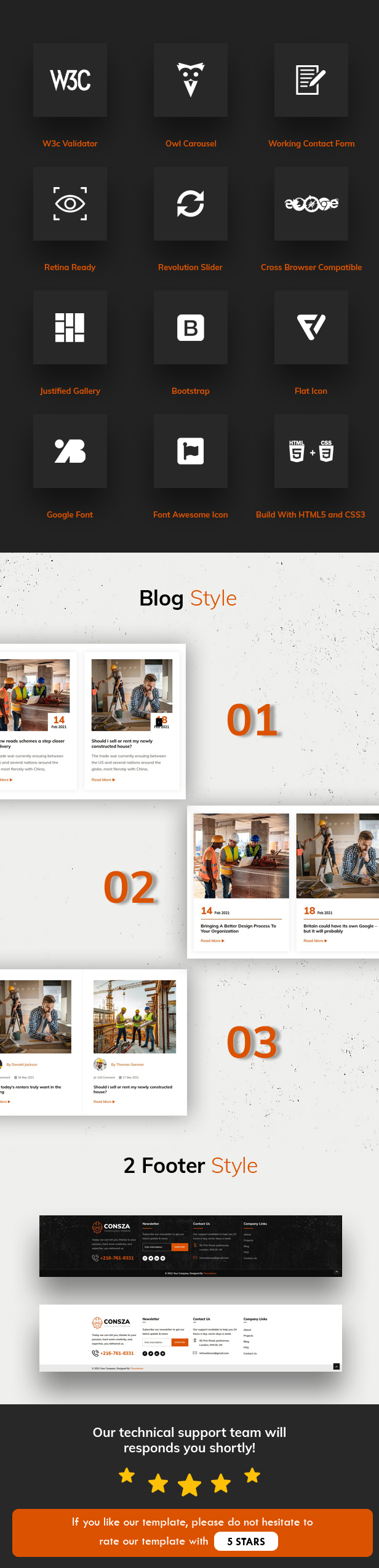 Consza - Construction & Architecture Template