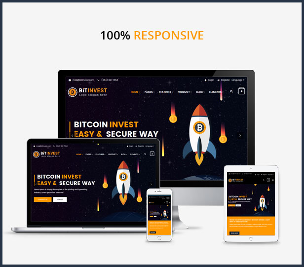 Bitinvest - Bitcoin Crypto Currency Template