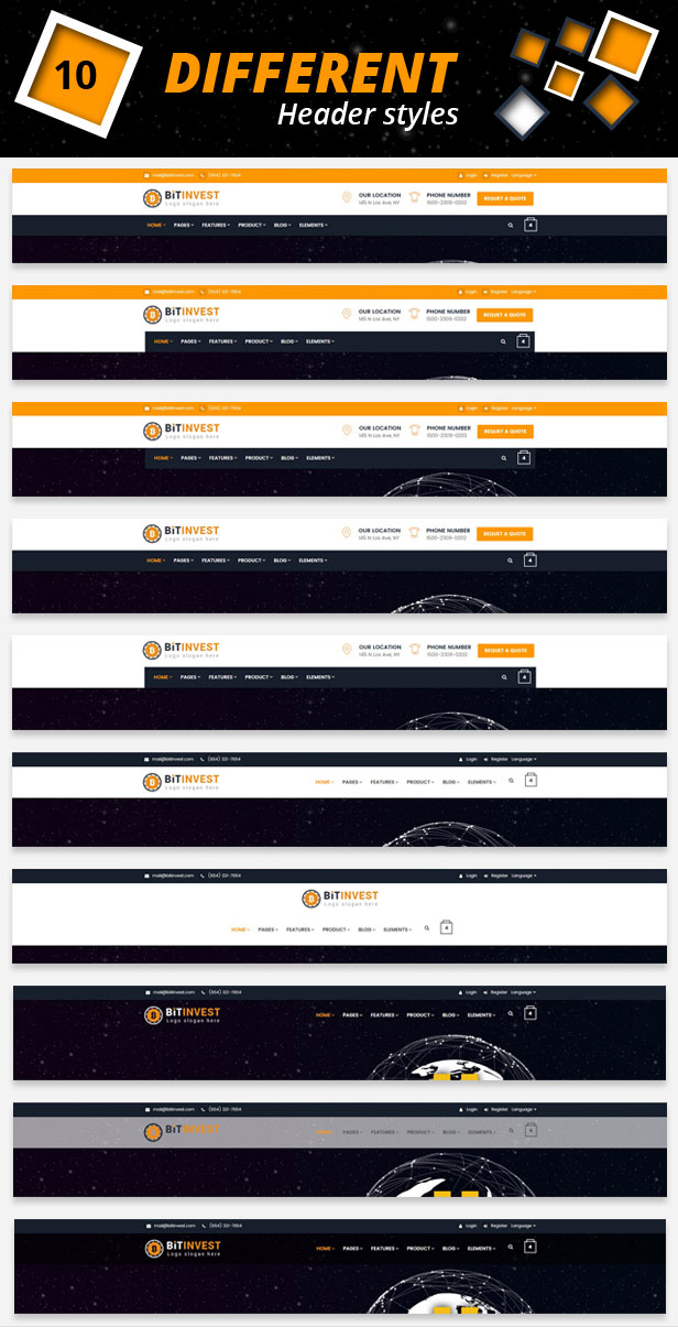 Bitinvest - Bitcoin Crypto Currency Template